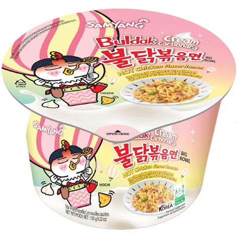 Samyang Buldak Cream Carbonara Flavour Ramen Big Bowl 37oz 105g