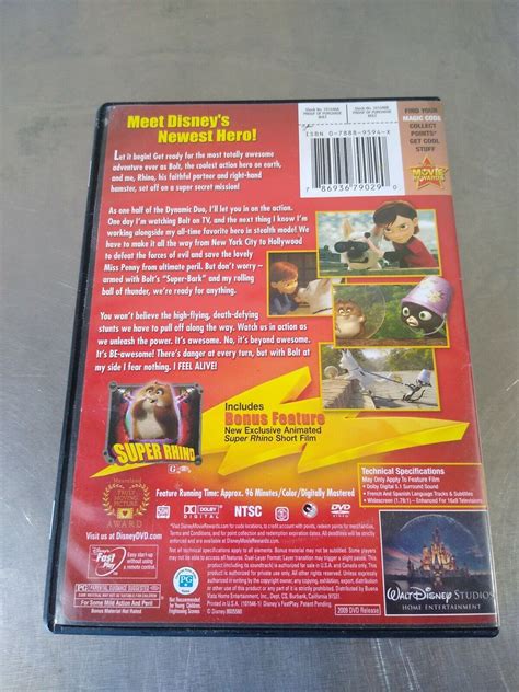 Bolt Dvd 2009 Walt Disney Miley Cyrus John Travolta 786936790290