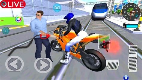 Live D Super Bike Vs Bullet Train Police Car Driving School Best