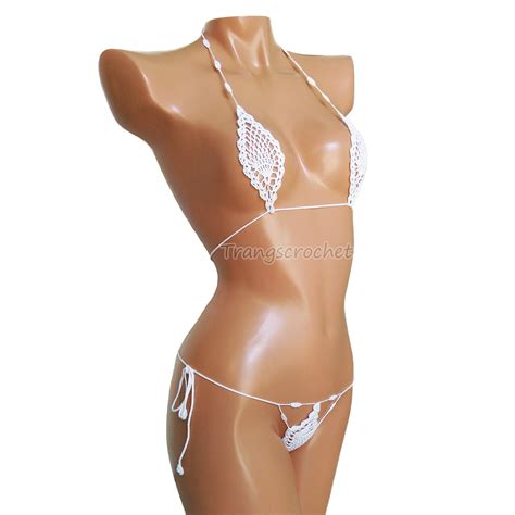 Buy Handmadetrangscrochet Crochet See Through Teardrop Bikini Extreme