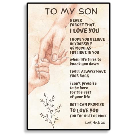 Amazon To My Son Never Forget That I Love You Motivational