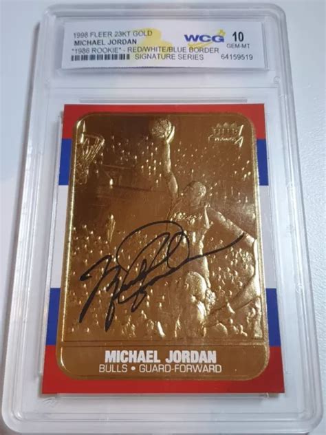 Fleer Kt Gold Michael Jordan Red White Blue Rc Design Gem Mint