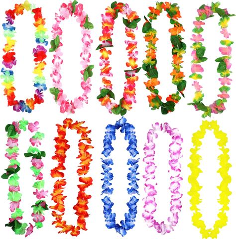 KINBOM 40 Piezas Hawaiian Leis Flores Hawaianas Collar Hawaiano