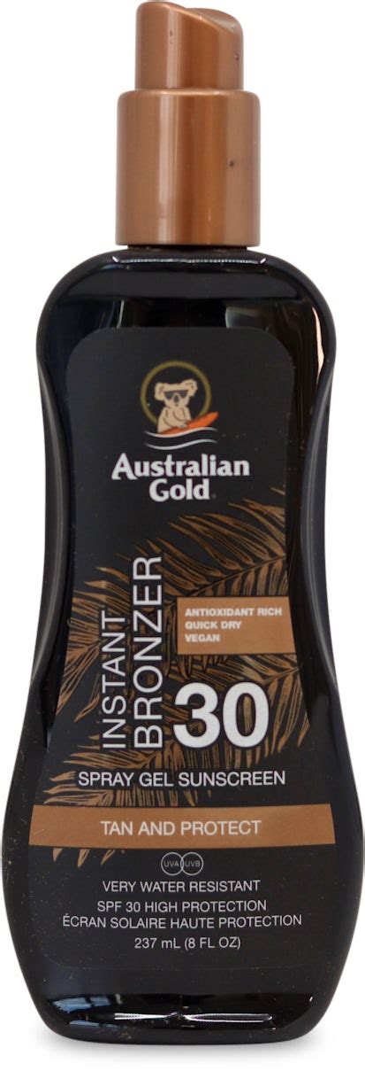 Australian Gold Spf30 Spray Gel With Bronzer 237ml Medino