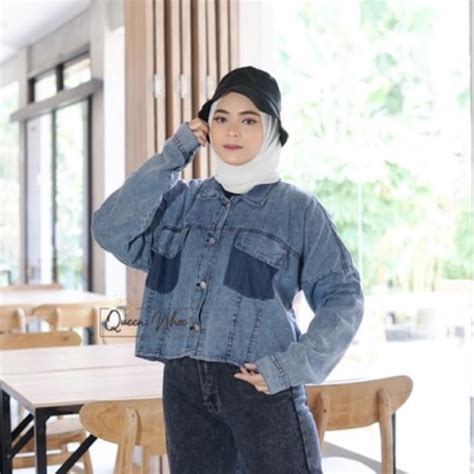 Jual Jaket Jeans Crop Wanita Oversize Sio Flyn Paseo Hank Sika Belami