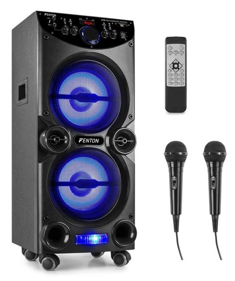 Karaoke Set Met 2 Microfoons En LED Effect Licht Fenton LIVE2104