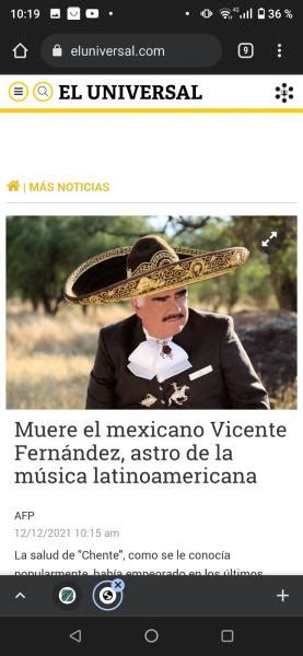 Muerte De Vicente Fernández Cruza Fronteras Así Lo Reportaron En Otros