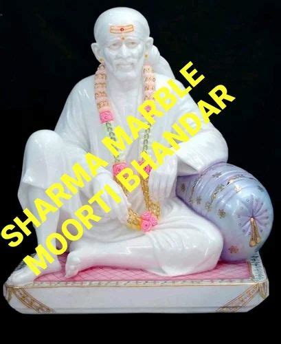 Multicolor New Marble Dwarkamai Sai Baba Statue For Temple Indoor At