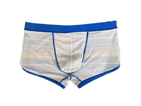 Gay Swim Trunks Sexy Stripe Low Rise Swim Trunks