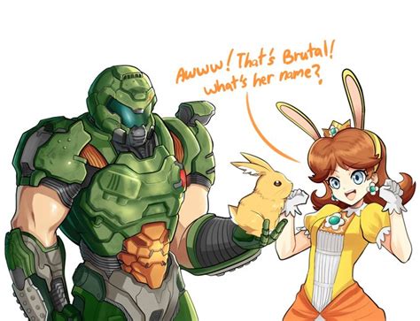 Doomguy with Daisy and Daisy : r/Doom