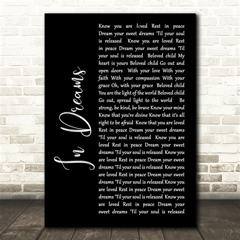 Jai-Jagdeesh In Dreams White Script Song Lyric Quote Music Print ...