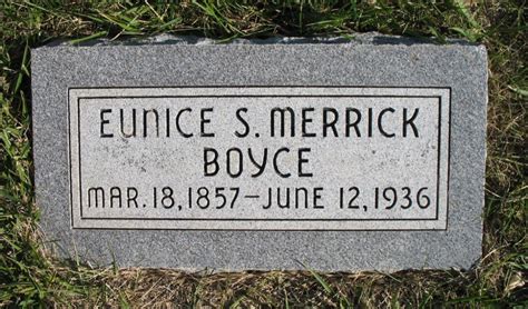 Eunice Sophia Merrick Boyce 1857 1936 Monumento Find A Grave