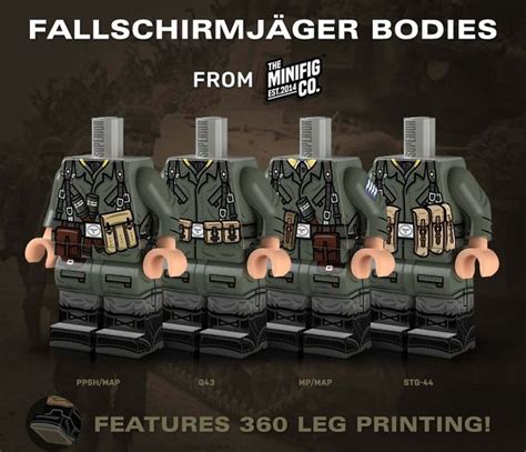 Tmc German Green Devil Fallschirmjäger Bodies Custom Lego Minifigures