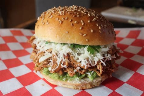 Chicken Tinga Cemita Sandwiches Recipe Bounded By Buns