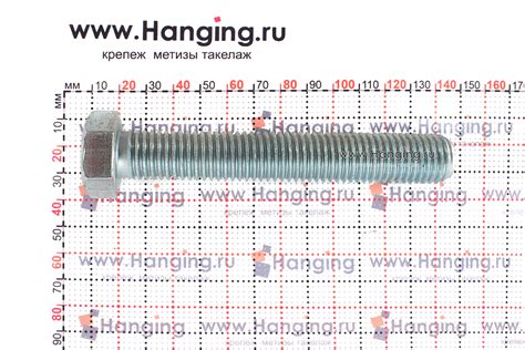 Болт DIN 933 М18х120 8.8 цинк. Болт с полной резьбой оцинкованный М18 ...