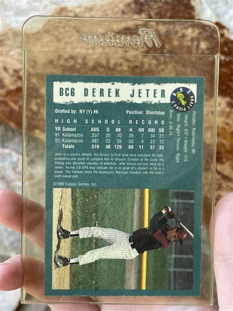 Derek Jeter 1992 Classic Draft Picks Foil Bonus EBay