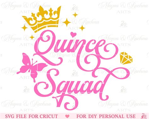 Mis Quince Svg Quince Squad Svg Quinceanera Svg Sweet 15 Etsy Uk