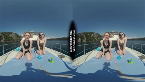 Ingrida And Diana Nude Sunbathing On A Yacht Vacation Playing With Bubbles VR Porn Video