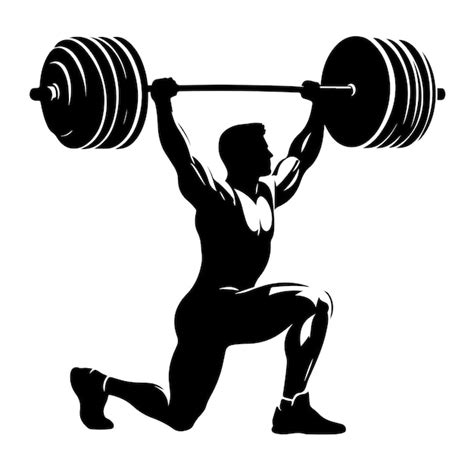 Weightlifter Silhouette Vector Illustration Premium Ai Generated Vector