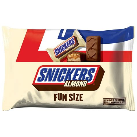 Snickers Almond Fun Size Chocolate Candy Bars, 10.23 Ounce - Walmart.com - Walmart.com