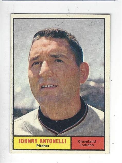 Johnny Antonelli Cleveland Indians Vintage Topps Baseball Card