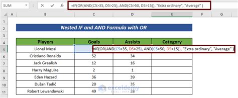 How To Create A Nested Formula With If And And Functions In Excel