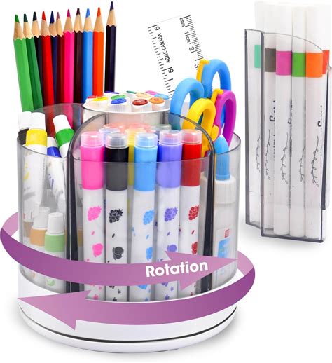 Amazon Gianotter Degree Rotation Pen Holder Slots Pencil