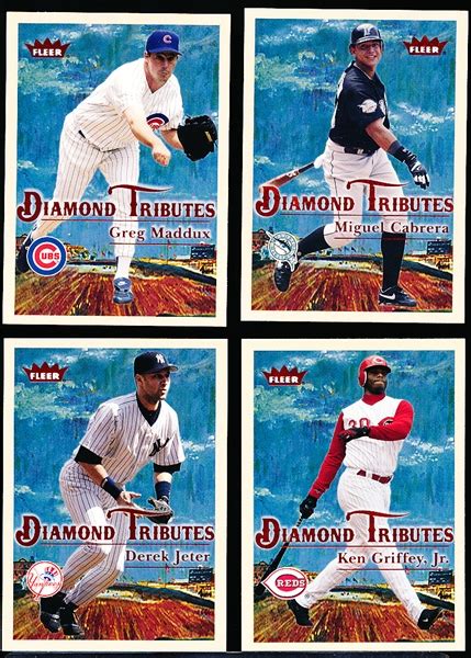 Lot Detail 2005 Fleer Tradition Bb Diamond Tributes Near Set 22 Of 25