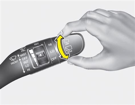 Hyundai Santa Fe Dm Rear Window Wiper And Washer Switch Wipers And