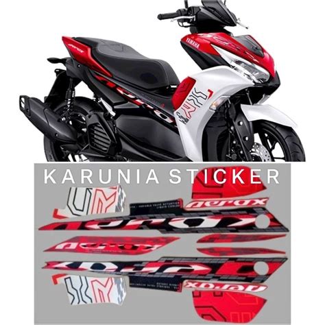 Hitam Merah Putih Lis Ori Yamaha Aerox