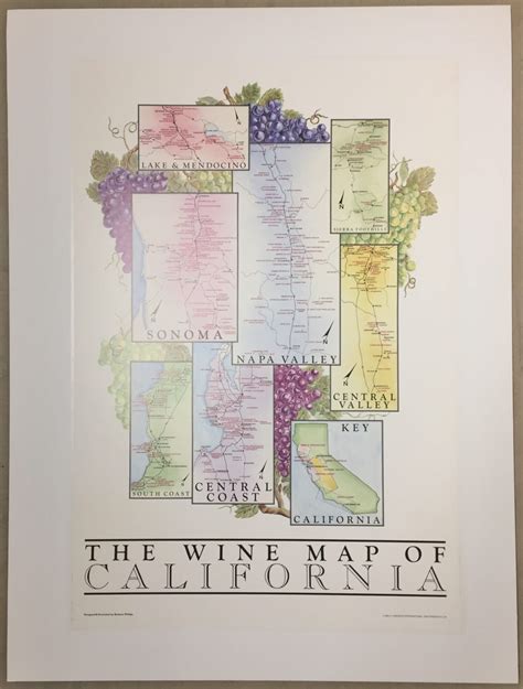 Wine Map Of California Poster Gallery Of Framing