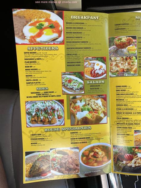 Menu at La Costa Mexican Restaurant, Fortuna