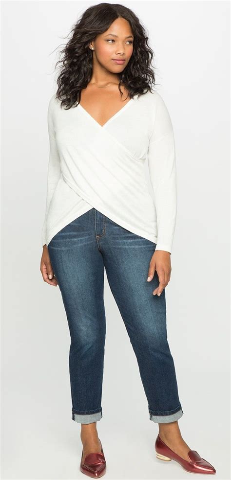 Eloquii Plus Size Kelsey Cross Front Sweater Plus Size Outfits Plus Size Fashion Tips