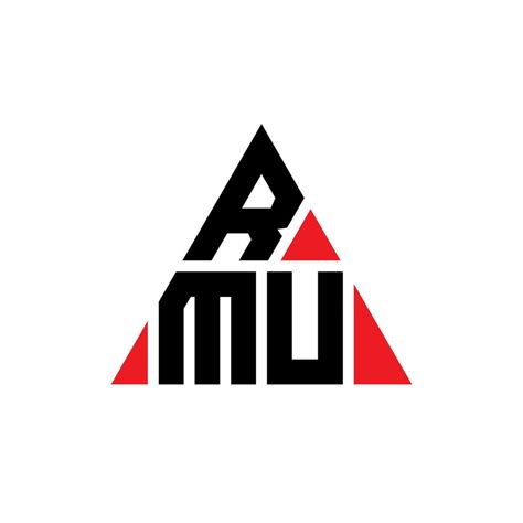 RMU triangle letter logo design with triangle shape. RMU triangle logo ...