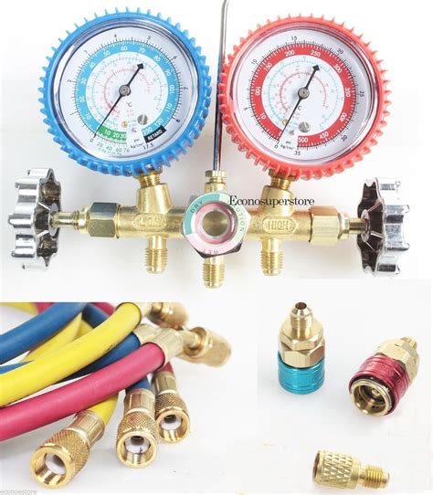 AC Manifold Gauge Set R134a R22 R12 HVAC W Digital Refrigerant