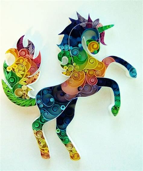 Quilling Paper Art Design Unicorno Magico Etsy Italia Arte Con La