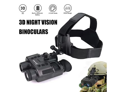 New Helmet NV8000 Night Vision Binoculars Goggles With Naked Eye 3D Display Dual Screen 4 Color
