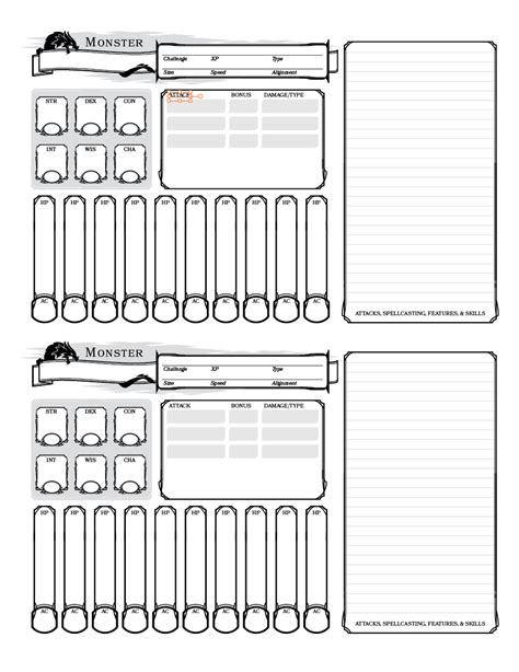 Form Fillable Monster Cards Pdf X Printable Forms Free Online