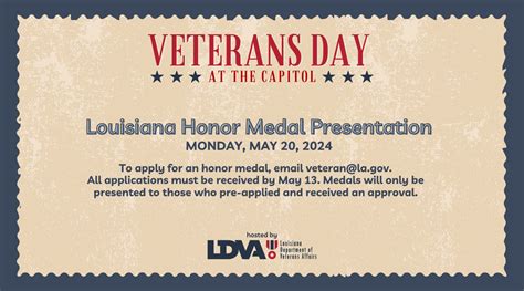 Louisiana Honor Medal Presentation At Veterans Day At The Capitol