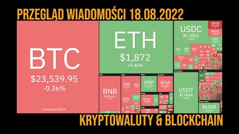 Przegląd wiadomości kryptowaluty i blockchain 18 08 2022