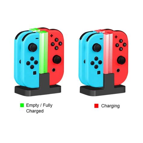 Led Charging Dock Station Charger Cradle For Nintendo Switch 4 Joy Con