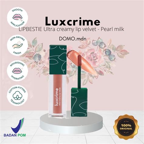 Jual Ready Luxcrime Ultra Creamy Lip Velvet Pearl Milk Lipstick Viral Pink Nude Lipbestie