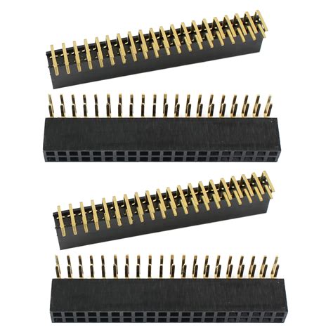 4 X 254mm Pitch 2x20 40 Pin Double Row Female Right Angle Header