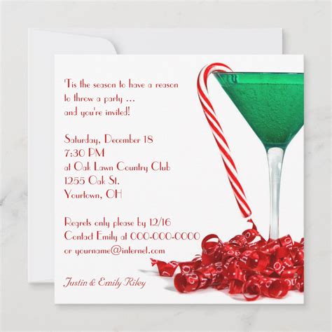 Christmas Cocktail Party Invitation | Zazzle