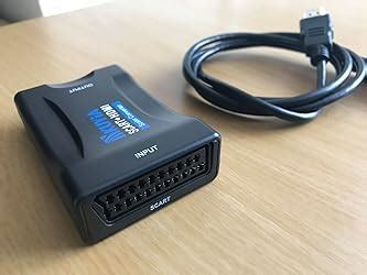 Scart To Hdmi Converter With Hdmi Cable Kuyia Scart In Hdmi Out Adaptor