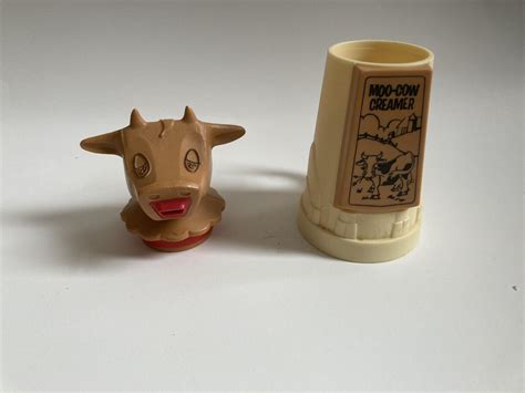 Vintage 1970s Moo Cow Creamer Whirley Plastic Milk Creamer Server