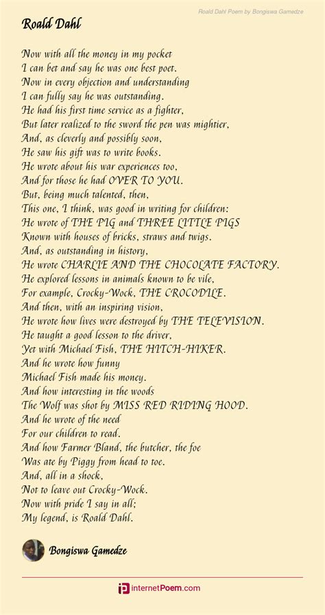 Funny Poems By Roald Dahl