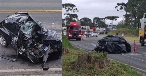 Acidente Entre Carreta E Carro Provoca Trag Dia Na Br Imagens