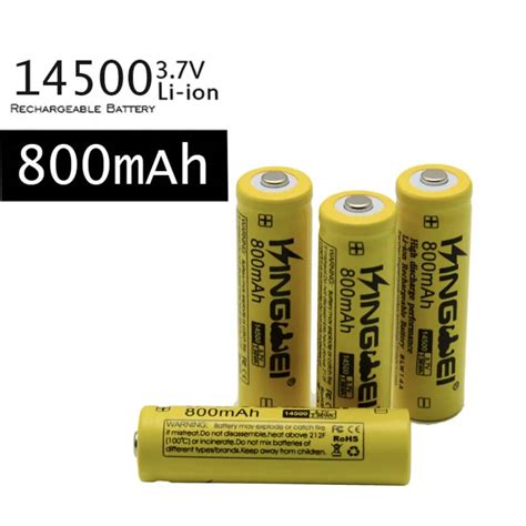 Acumulator Li Ion Tip Kingwei 14500 Capacitate Mare 800 MAh 3 7V