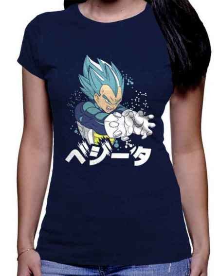 Camiseta Dama Dragon Ball Vegeta SSJ Blue Talla S Color Azul Oscuro